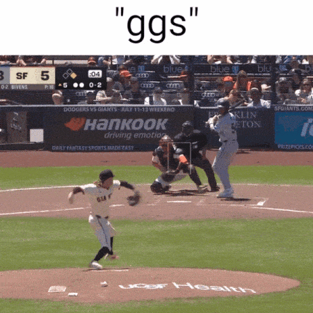 Baseball Game In Front Of Hankook Ad GIF