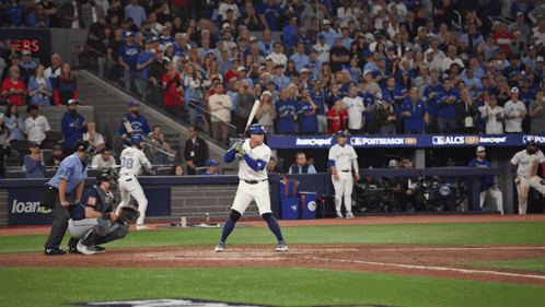 Baseball Game In Front Of Loan Banner GIF
