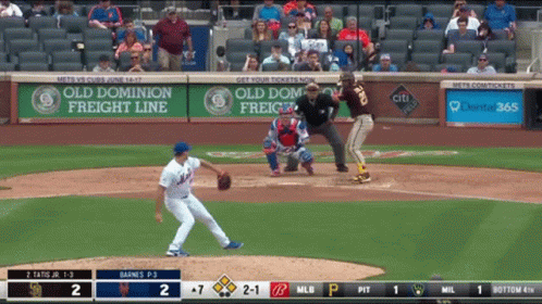 Baseball Game in Front of Old Dominion Freight Line Ad