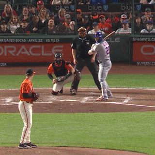 Baseball Game In Front Of Oracle Sign GIF