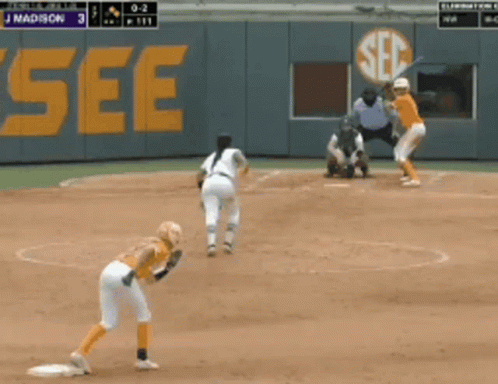 Baseball Game In Front Of SEC Wall GIF