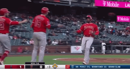 Baseball Game In Front Of T-Mobile Ad GIF