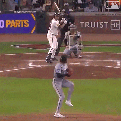 Baseball Game In Front Of Truist Sign GIF