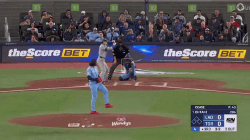 Baseball Game in Front of Wendy's Advertisement