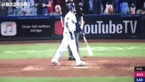 Baseball Game in Front of YouTube TV Ad