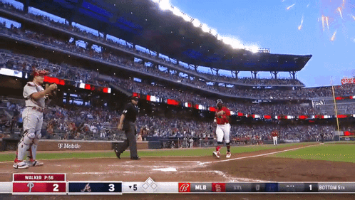 Baseball Game In Stadium With T Mobile Ad GIF