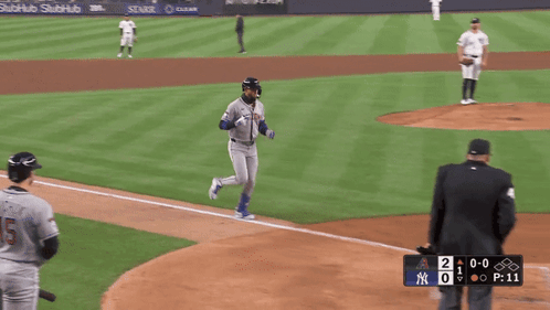 Baseball Game Score 2-0 GIF