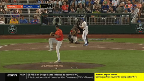 Baseball Game Virginia Vs Florida ESPN GIF