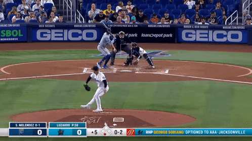 Baseball Game With Geico Advertisements