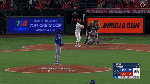 Baseball Game With Gorilla Glue Ad