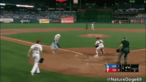 Baseball Game With State Farm and Xfinity Ads