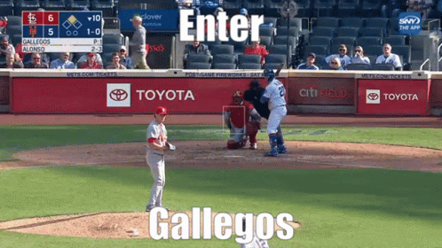 Baseball Game With Toyota And Citi Field Ads GIF