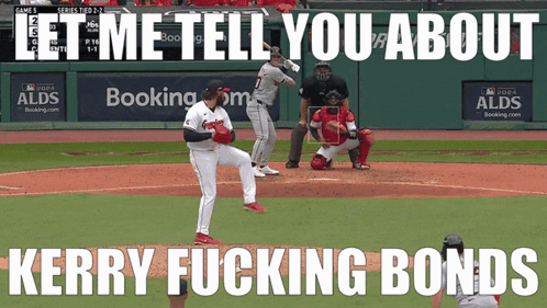 Baseball Pitcher Throwing Ball Kerry Fucking Bonds