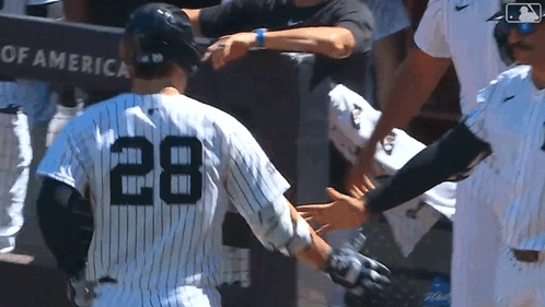 Baseball Player 28 Shaking Hands with Another Player
