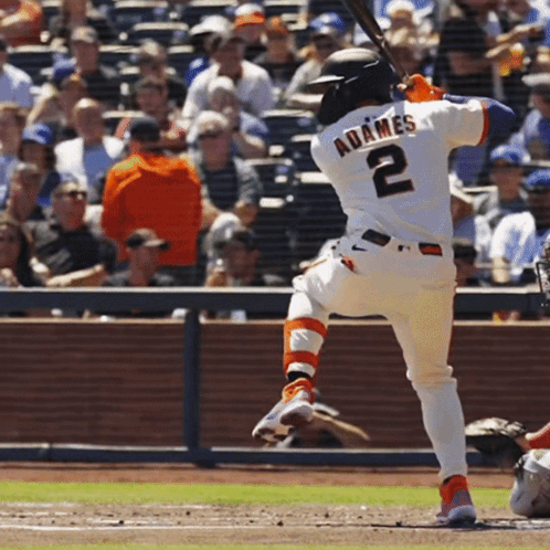 Baseball Player Adames Swinging