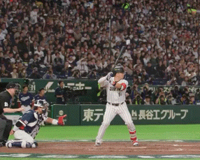 Baseball Player at Bat with JL Sign