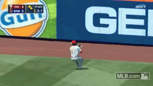Baseball Player Catching Ball