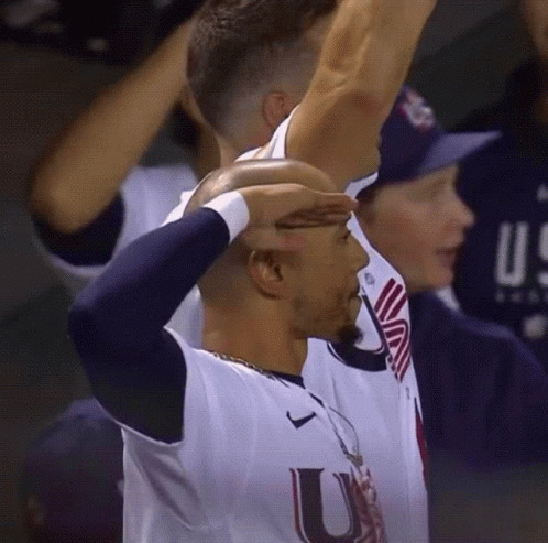 Baseball Player Covering Eyes
