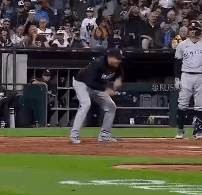 Baseball Player Dancing on Field