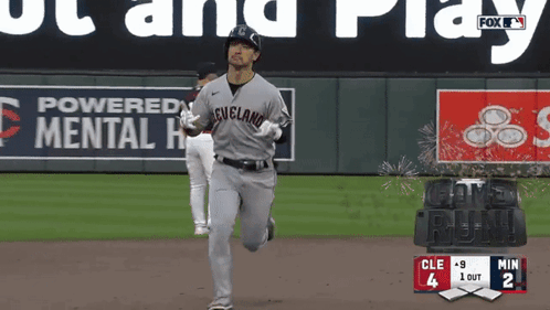 Baseball Player England Jersey Running on Field