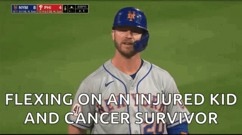 Baseball Player Flexing on Kid Survivor