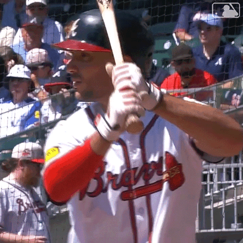 Baseball Player for Braves Preparing to Hit