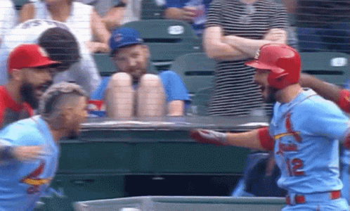 Baseball Player In Blue Jersey Running GIF