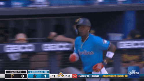 Baseball Player In Blue Mariners Jersey GIF