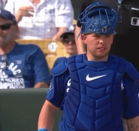 Baseball Player In Blue Nike Shirt GIF