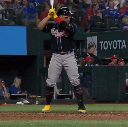 Baseball Player In Braves Shirt GIF