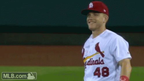 Baseball Player in Cardinals Jersey 48