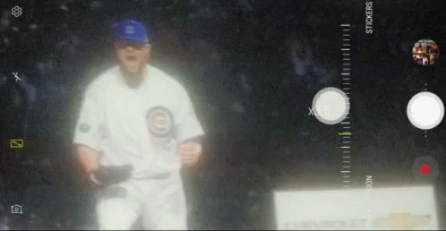 Baseball Player In Cubs Jersey GIF