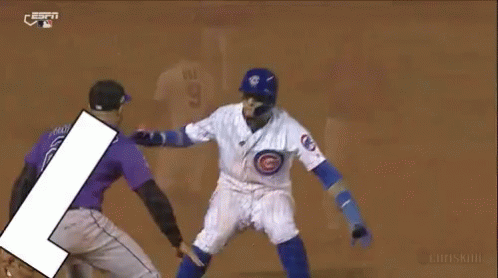 Baseball Player in Cubs Uniform