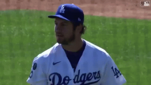 Baseball Player in Dodgers Jersey