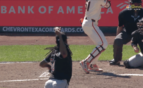 Baseball Player in Front of Bank of America Ad