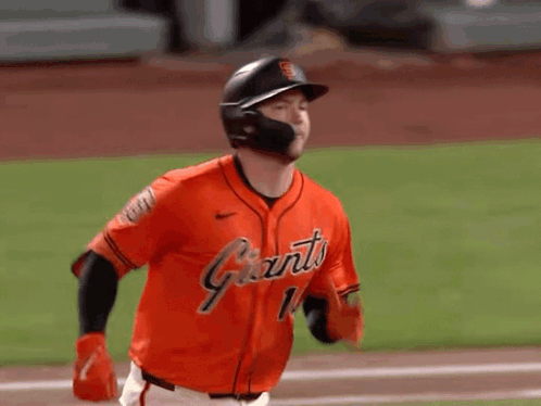Baseball Player In Giants Jersey Running GIF