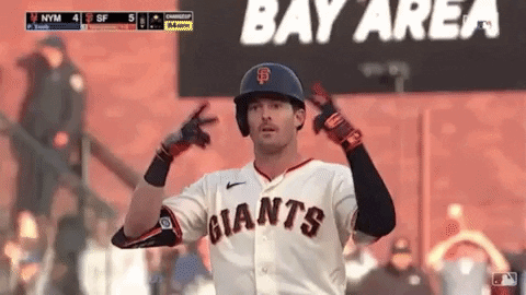 Baseball Player in Giants Jersey