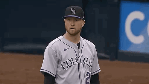 Baseball Player in Hat and Jersey on Field