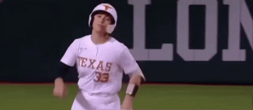 Baseball Player in Helmet and Jersey 33 Running