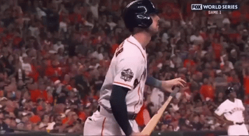 Baseball Player In Helmet In Front Of Crowd GIF