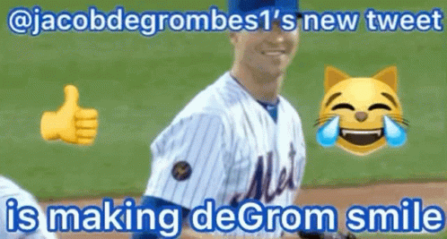 Baseball Player in Mets Jersey Making Funny Face