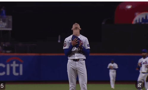 Baseball Player in Mets Uniform