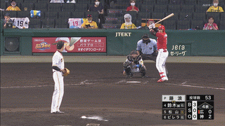 Baseball Player in Number 19 Jersey