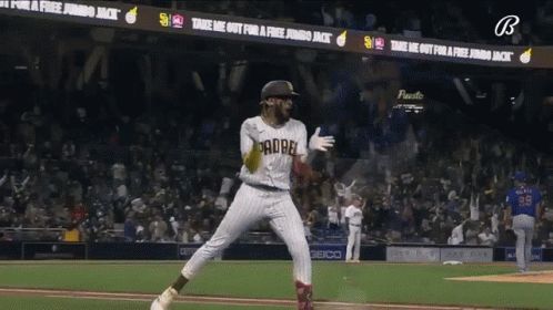 Baseball Player in Padres Jersey