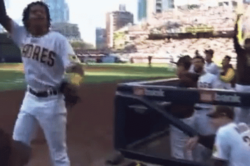 Baseball Player in Padres Jersey