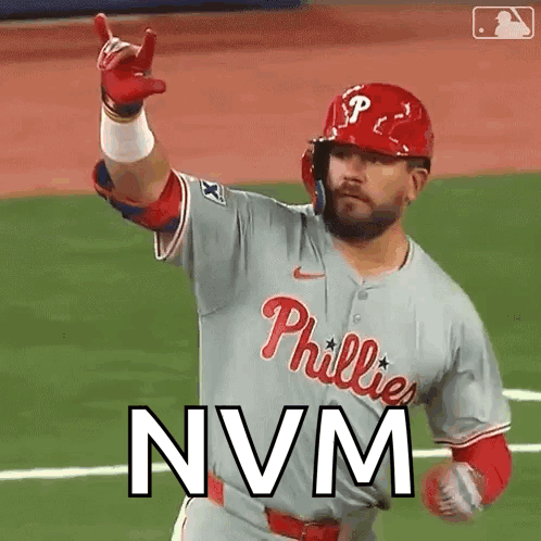Baseball Player In Phillies Jersey GIF