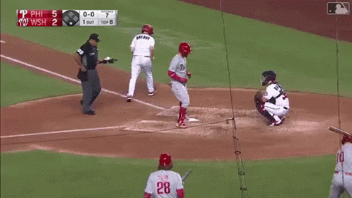 Baseball Player in Phillies Jersey