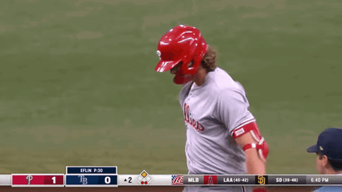 Baseball Player in Phillies Jersey