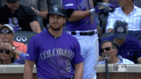 Baseball Player in Purple Colorado Uniform