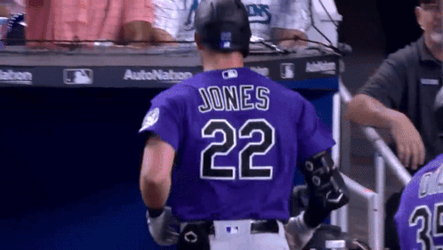 Baseball Player in Purple Jersey Jones